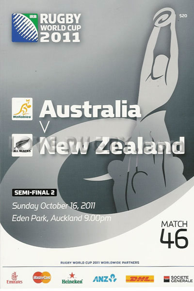2011 New Zealand v Australia  Rugby Programme